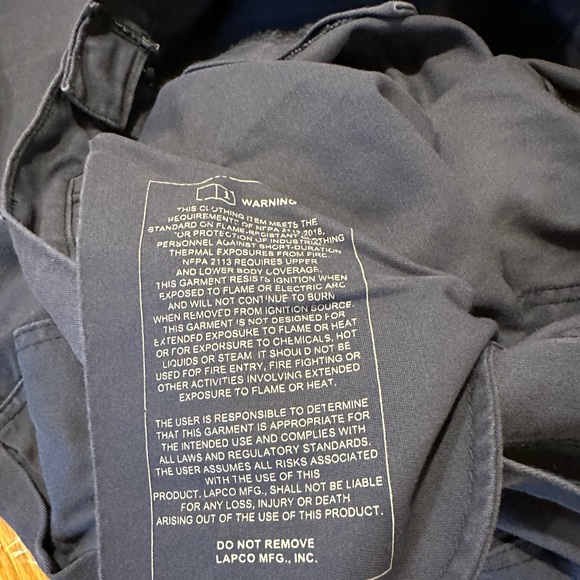 LAPCO FR Cargo Pants Flame Resistant Industrial Classified UL Cat 2 40 X 32 - Picture 10 of 16
